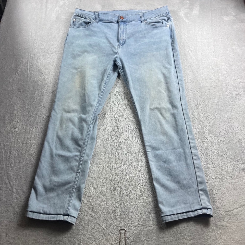 Mugsy Jeans Grands Mens 38x34 Light Wash Blue Straight Leg Denim FLX4NSL-38X34